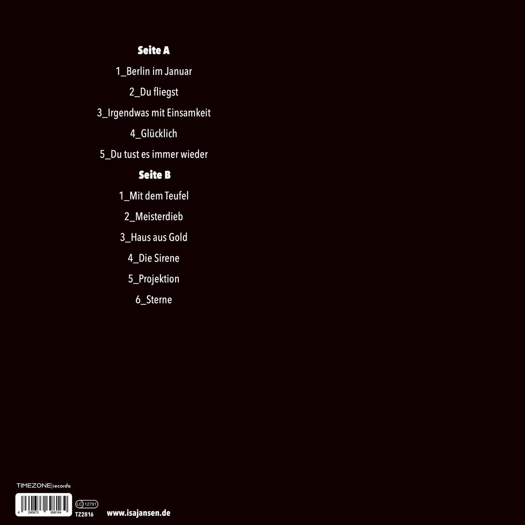 Isa Jansen - Du fliegst (12inch Vinyl-Album)