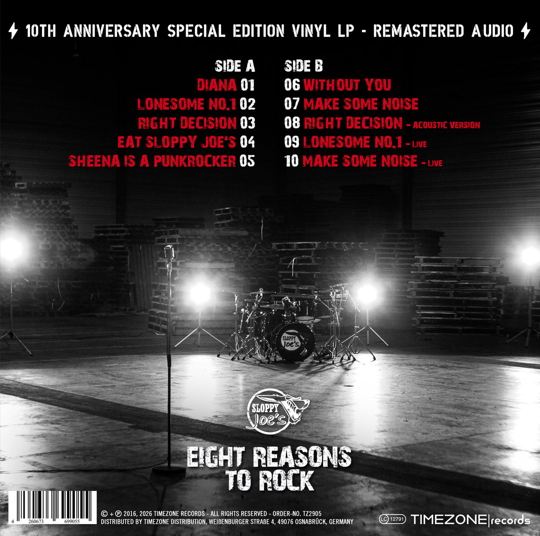 Sloppy Joe’s - Eight Reasons To Rock (10th Anniversary Edition) (12inch Vinyl-Album)