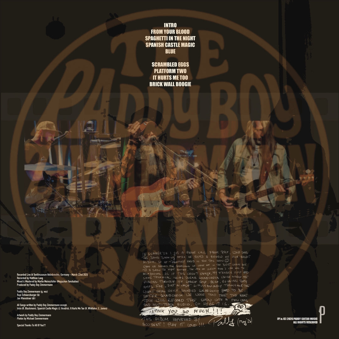 The Paddy Boy Zimmermann Band - Live in Bavaria (12inch Vinyl-Album)