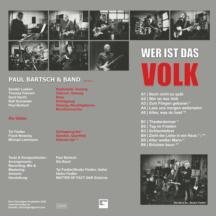 Paul Bartsch & Band - Wer ist das Volk (12inch Vinyl-Album)