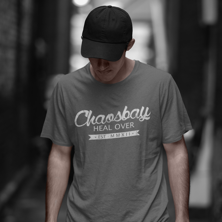 Chaosbay – T-Shirt „Heal Over“, men, grey