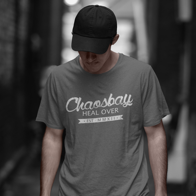 Chaosbay – T-Shirt „Heal Over“, men, grey (6022096355481)