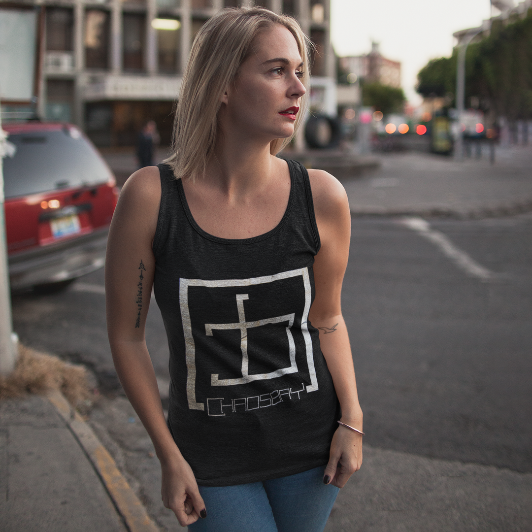 Chaosbay – Tank Top „Square“, unisex, black (6022107234457)